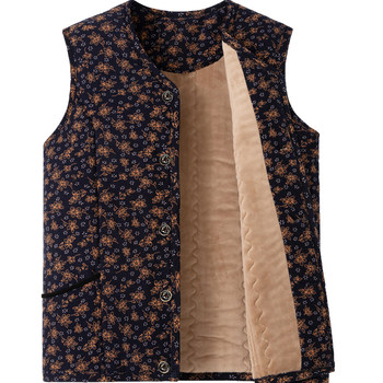 
Middle-aged and elderly women's camel hair vest winter clothes for mothers