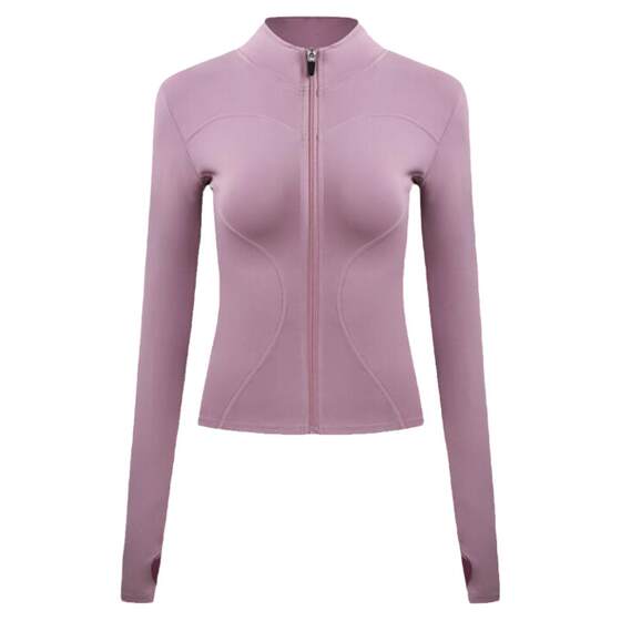 Explosion sunscreen fitness suit stands up and leisure tights, thin shirt yoga clothes female long -sleeved fast dry jacket jacket