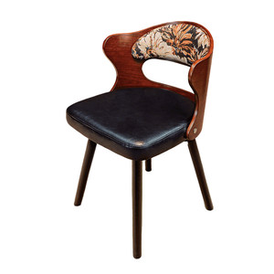 
Rotatable dining chair solid wood backrest chair dining table and chairs home bar chair light luxury high-end 2025 dining stool high stool
