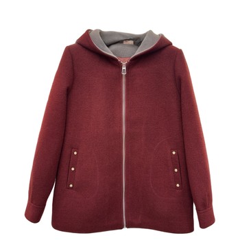 
Fashionable mother's hooded gold mink velvet warm thick coat