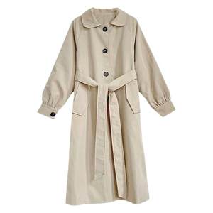 Chic trench coat for women 2025 spring and autumn new Korean style student slim small mid-length loose coat