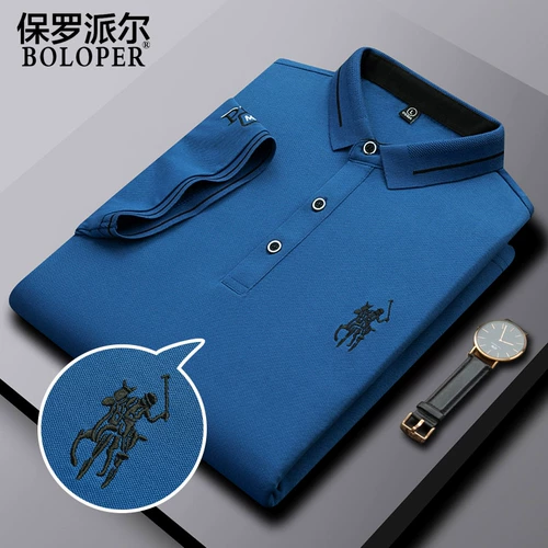 Летняя хлопковая однотонная футболка polo, рубашка, модная трендовая футболка с коротким рукавом