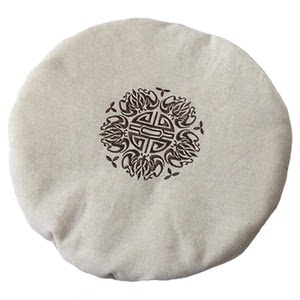 
Four seasons universal round seat cushion chair cushion Zen small stool cushion cotton linen dining chair cushion office chair cushion thin embroidery