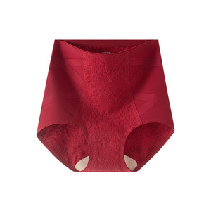 
Fenton zodiac year red underwear women's class A pure cotton antibacterial new year of the horse wedding seamless high-waisted belly shorts
