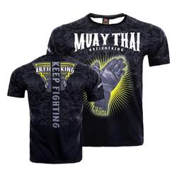 MMA Muay Thai Sports Breathable T-shirt Martial Arts Casual Training Kick Boxing UFC Boxing Quick Dry Custom Short Sleeve