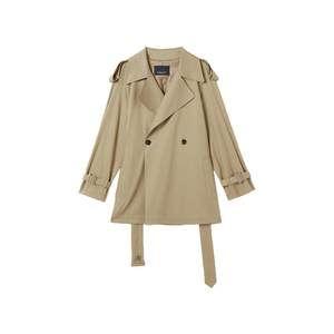 
Langzi Europe EiLEEN ELITEE 2025 spring new windbreaker light beige mid-length waist-length jacket