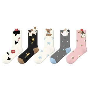 
Paimi socks women's autumn and winter mid-calf socks 2025 new ins trendy and cute women's socks winter women's long socks cotton socks