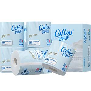 Kexin Soft Roll Paper Toilet Paper Moisturizing Soft Paper Toilet Wipe Hand Paper 4 Layers Thickened 240g Household Toilet Paper 6 Rolls
