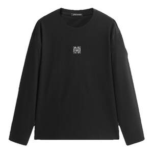 
PEACEBIRD Men's Heavyweight Contrast Color Embroidery Long Sleeve T-Shirt Autumn Casual Fashion Trend Bottoming Shirt