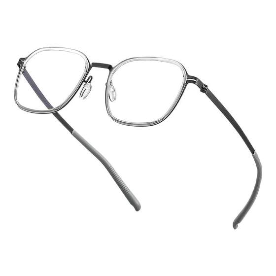 
Men's titanium frame myopia glasses can be equipped with prescription lenses and half-frame online professional customized astigmatism glasses frames