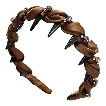 
High skull rhinestone headband for women 2025 new style headband