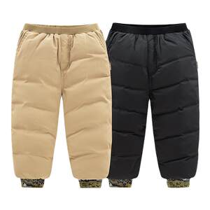 
[Same style in shopping malls] Rabi children's down trousers, thickened and warm, new white duck down autumn and winter trousers for boys and girls