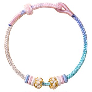 
Qingxiangtai can wear gold transport beads braided bracelet red rope bracelet semi-finished beads DIY hand-woven rope rope