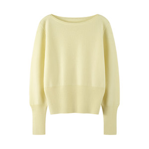 
2025 new autumn and winter 100% pure cashmere sweater women's one-piece collar versatile knitted bottoming sweater short style