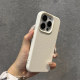 白色荔枝纹软壳适用iPhone15苹果16手机壳14promax简约13高级感12纯色11仿皮纹plus全包防摔ins小众素皮加厚