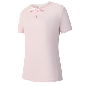 
FILA official women's knitted short-sleeved POLO shirt 2025 summer new golf sports sun protection top