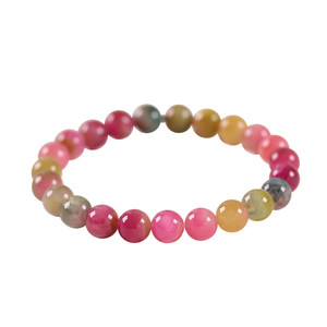
Tourmaline bracelet treasure crystal watermelon tourmaline bracelet ring single ring Brazil old mineral women's jewelry