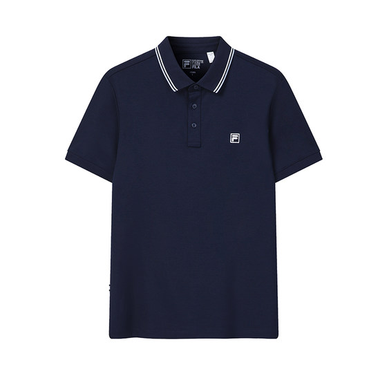 
FILA Elite men's knitted short-sleeved POLO shirt 2026 summer new simple basic casual top