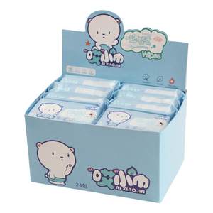 Hey small towel 24 bags of box installed mini children's portable wet wet wet wet tissue baby hand inlet cleaning home extraction wet wipes