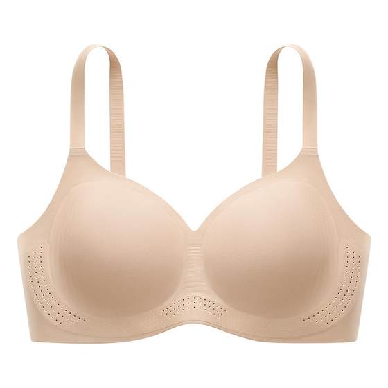 华熙玻尿酸菇娘家软支撑红色内衣女士新款无痕聚拢大胸本命年文胸