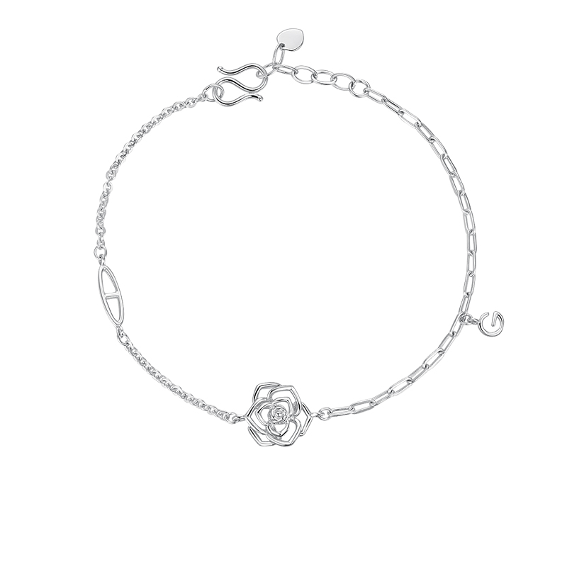 プラチナブレスレット Mingpai Pt950 プラチナ ローズ ブレスレット Bfk0047