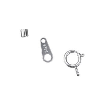 925 sterling silver transparent fishing line threaded pearl necklace bracelet special line and buckle handmade diy semi-finished product material package