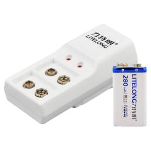
LiTron 9v NiMH battery charging set 6f22 universal meter battery smoke alarm remote control square nine-volt battery large capacity microphone instrument guitar universal rechargeable