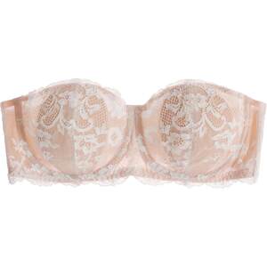 
Curious Mis strapless underwear for women, women's non-slip lace strapless breasts, thin summer big breasts, small bra set, white breasts