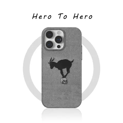 Dark Black Goat Skull Pastel Art Illustration Phone Case for iPhone 17, 16, 15, 14 and 13