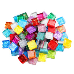 Glitter diy material handmade mosaic 1cm glass