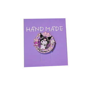 Cartoon Sanrio metal badge cute Kuromi cinnamon dog brooch design niche children's bag decoration