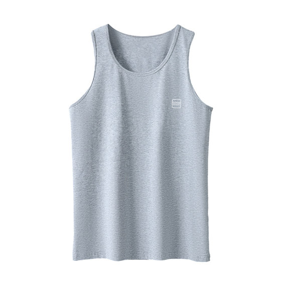 
Men's vest men's pure cotton Lycra slim fit sports sweat-absorbent inner wear bottoming sleeveless undershirt white I-shaped fitness