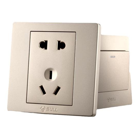 Embedded Socket Bull Bull G07 Champagne Gold 16A/10A 5-Hole Socket Panel Type 86
