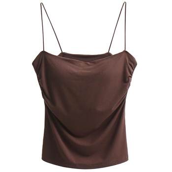 Women's summer short camisole with breast pads