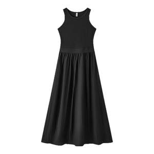 
Semir dress for women high waist spliced ​​vest skirt versatile 2025 summer new elegant round neck long skirt commuter chic