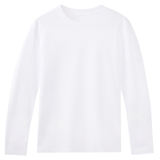 
Thumb white T second generation pure cotton long-sleeved T-shirt for women's autumn versatile white top fashionable round neck base shirt