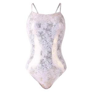 JKUSS Korean genuine imported conjoined swimsuit women's professional training thin band fashion small silver fish moonlight swimsuit
