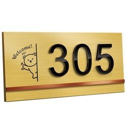 Internet celebrity creative stainless steel three-dimensional house number
