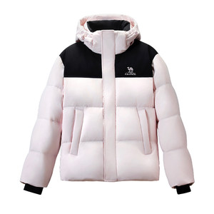 Camel down jacket sports 2025 new autumn and winter men and women same style oil-proof wind-proof thickened technology hooded jacket
