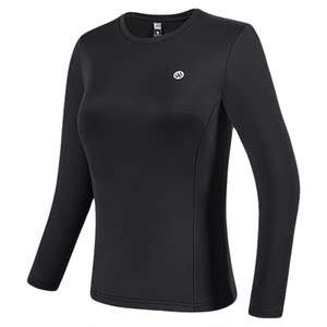 Bimax sports energy storage warm velvet long-sleeved men's and women's velvet warm inner tops outdoor running T-shirts