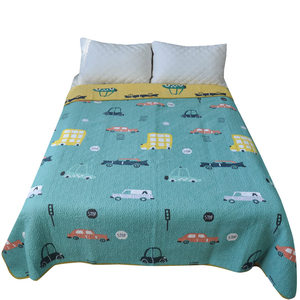 
Foreign trade double-sided cotton bed cover single piece pure cotton quilted bed sheet quilted quilted pad four seasons washable non-slip bed sheet