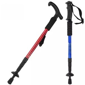 
Professional outdoor mountaineering walking sticks, camping rock climbing and mountain climbing aluminum alloy folding and telescopic travel supplies for men, women and children
