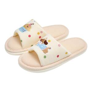 
Lidani four seasons linen slippers women's indoor home non-slip breathable mute cute cotton and linen slippers fabric