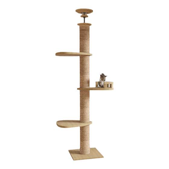 Tongtianzhu cat climbing rack cat nest cat tree integrated in one one -piece space cabin large cat villa cat toy solid wood jump
