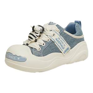 
Tianmeiyi Paozi thick-soled big-toe shoes ugly cute shoes sports shoes women's breathable small white canvas shoes semi-slippers