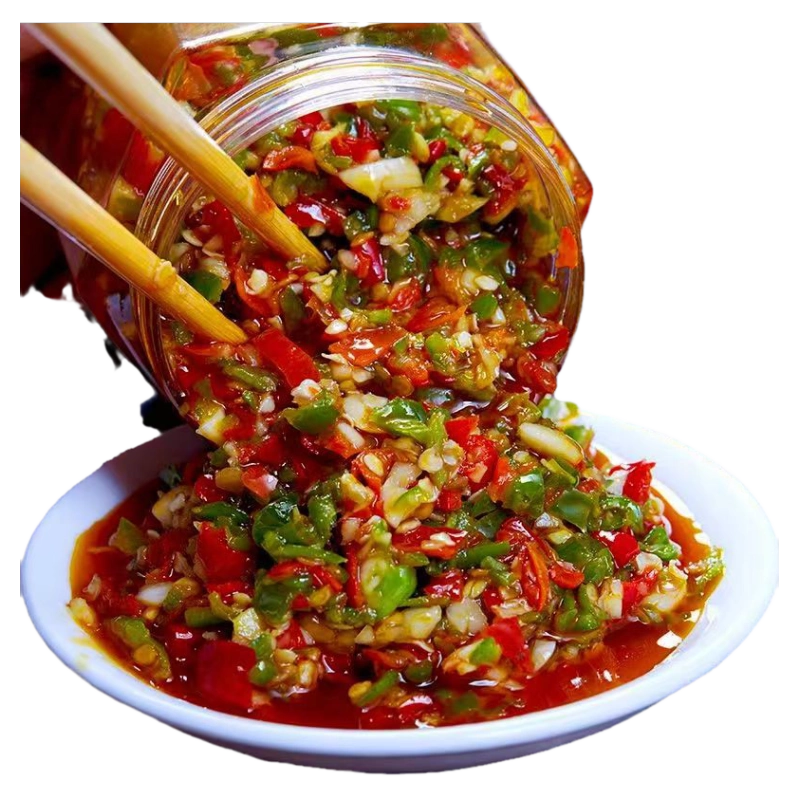 湖南特产农家特辣三色蒜蓉辣椒酱自制香辣拌饭