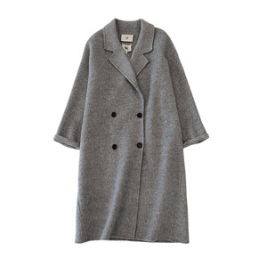 [Sheep + Alpaca] Kajuli double-sided woolen coat, high-end mid-length Hepburn style coat for women