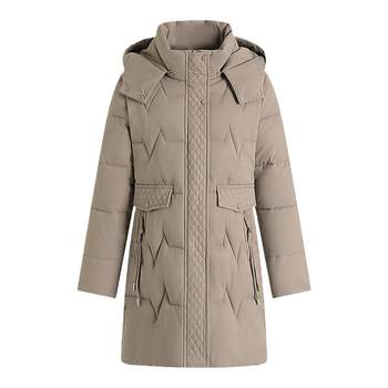 Middle -aged and elderly women's clothing medium -long down cotton fashion cotton clothing
