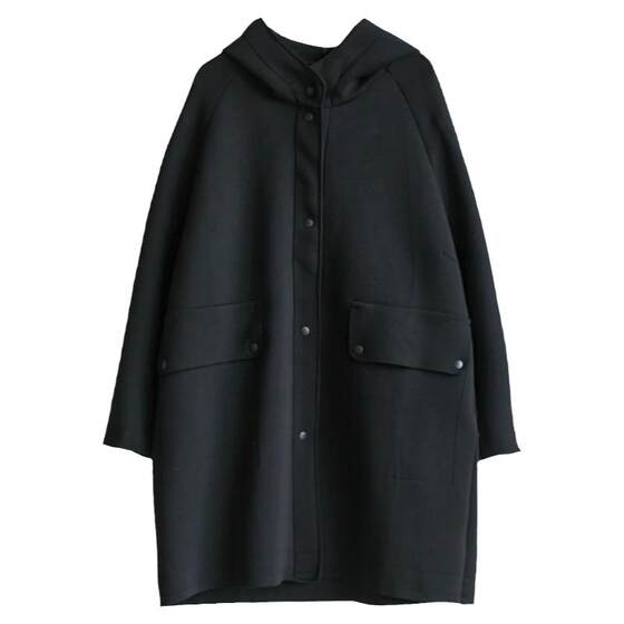 
2025 Spring Clothing Korean Style Literary Hooded Loose Coat Jacket Temperament Versatile Space Cotton Large Size Mid-Length Windbreaker