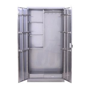 304 stainless steel cleaning cabinet school factory cleaning health tool cabinet household storage mop storage cabinet